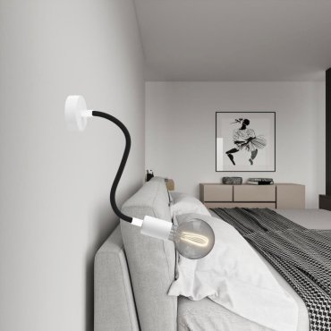 Creative Cables - Flexibler Schlauch mit Textilüberzug - 30 cm - weiß