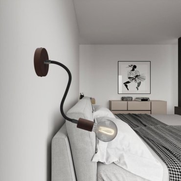 Creative Cables - Flexibler Schlauch mit Textilüberzug - 30 cm - schwarz