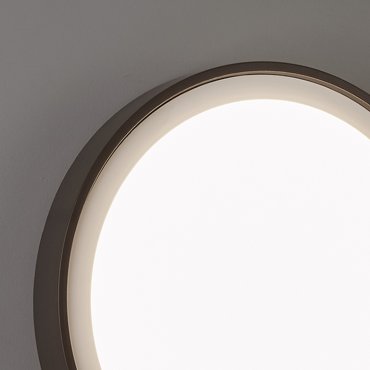 Projectlight Henry - Deckenleuchte - Ø 26 x 4,4 cm - 15W LED inkl. - IP54 - dunkelgrau