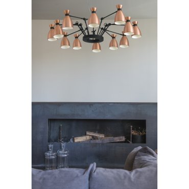 Faro Retro - Hängeleuchte - Ø 132 x 45 cm - Kupfer matt