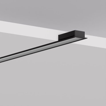 Klus MICRO-30DEG-K - Eingebautes LED Profil mit einem schrägen Lichtwinkel von 30 Grad - 2,64 x 1,12 cm - schwarz