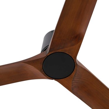 Faro Heywood Tub L - deckenventilator - Ø 90 cm - matt schwarz und dunkles walnussholz
