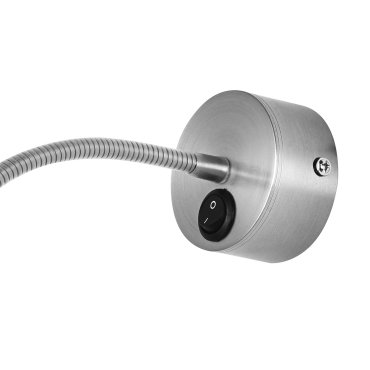 Nova Luce Flex - Wandleuchte mit Schalter - Ø 7 x 30 cm - 3W LED inkl. - Chrom