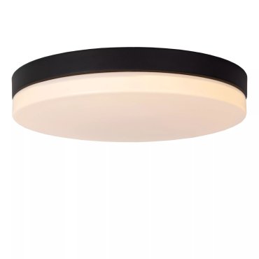 Lucide Biskit - Deckenleuchte mit Bewegungssensor - Ø 40 x 7,5 cm - 36W LED inkl. - IP44 - schwarz