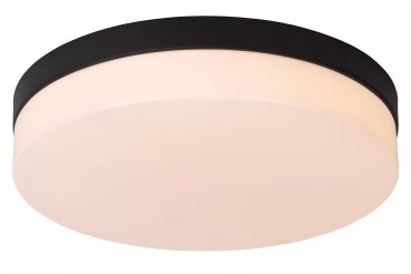 Lucide Biskit - Deckenleuchte mit Bewegungssensor - Ø 34,5 x 7,5 cm - 24W LED inkl. - IP44 - schwarz