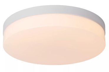 Lucide Biskit - Deckenleuchte mit Bewegungssensor - Ø 34,5 x 7,5 cm - 24W LED inkl. - IP44 - weiß