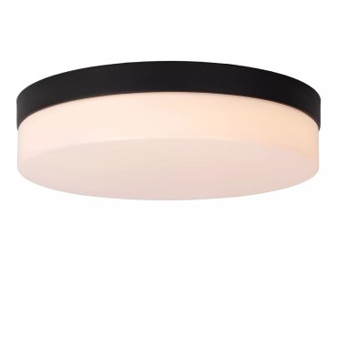 Lucide Biskit - Deckenleuchte mit Bewegungssensor - Ø 28 x 7,5 cm - 18W LED inkl. - IP44 - schwarz