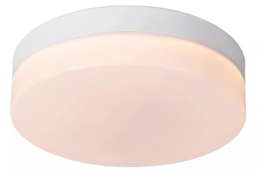 Lucide Biskit - Deckenleuchte mit Bewegungssensor - Ø 23 x 6,5 cm - 12W LED inkl. - IP44 - weiß