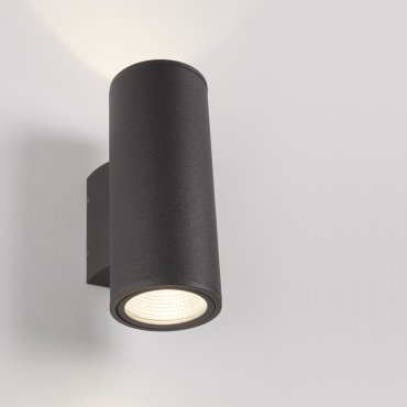 Projectlight Borat - Außenwandleuchte - 9 x 13,2 x 22 cm - 2 x 6W LED inkl. - IP65 - dunkelgrau