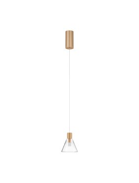 Nova Luce Glass Doc - Hängeleuchte - Ø 12 x 120 cm - 5W LED inkl. - gold