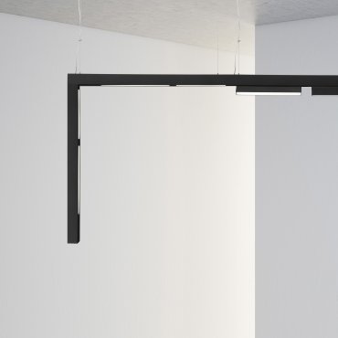Nova Luce V-Verbinder für magnetisches Aufputz-/Hängeprofil - 10 x 3,9 x 7,5 cm - schwarz