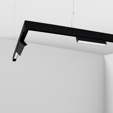 Nova Luce Q-Connector für magnetisches Aufputz-/Hängeprofil - 30 x 30 x 7,5 cm - schwarz