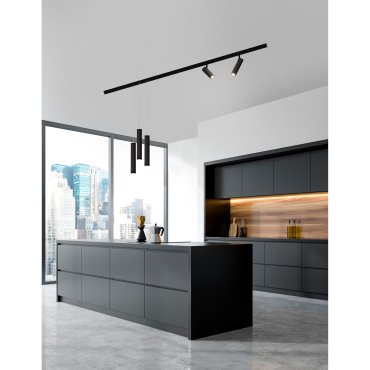 Nova Luce Jazz - Hängeleuchte für Magnetprofilsystem - Ø 3 x 150 cm - 10W LED inkl. - schwarz - weiße Lichtfarbe