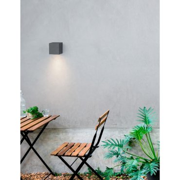 Nova Luce Nero - Außenwandleuchte - 6,7 x 8 x 8 cm - IP54 - dunkelgrau