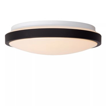 Lucide Dasher - Deckenleuchte - Ø 29,3 x 8,5 cm - 12W LED inkl. - IP44 - schwarz