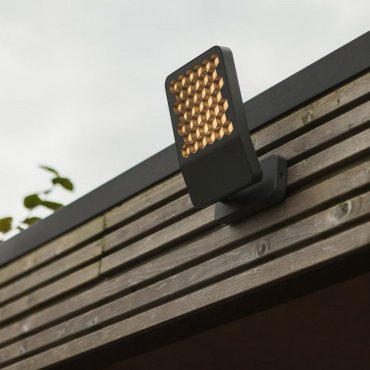 Lutec Atlantis - Strahler - 22,2 x 14,1 x 10,8 cm - 13,7W LED inkl. - 4000K - IP54 - dunkelgrau