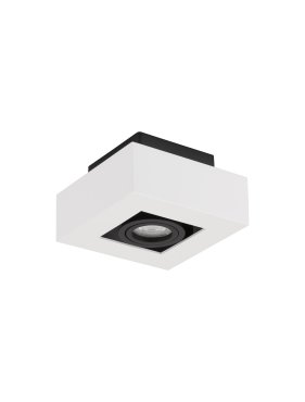 Nova Luce Robin - Aufbaustrahler - 14,5 x 14,5 x 8,6 cm - weiß und schwarz
