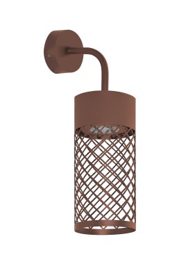Nova Luce Motley - Außenwandleuchte - Ø 10 x 175 cm - 9W LED inkl. - IP65 - corten