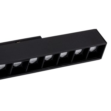 Nova Luce Este - Leuchte für Magnetprofilsystem - 26,9 x 3,5 x 5,1 cm - 15W LED inkl. - schwarz - weiße Lichtfarbe