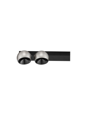 Nova Luce Lusa - Deckenleuchte - 36 x 14 x 10 cm - 21W dimmbar LED inkl. - nebliges nickel und schwarz