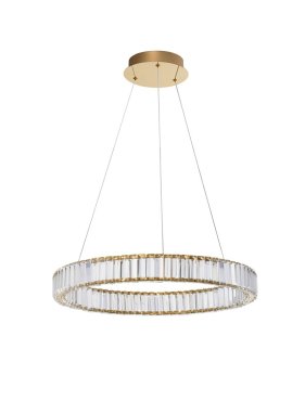 Nova Luce Aurelia - hängeleuchte - Ø 60 x 150 cm - 41W dimmbares LED inkl. - gold