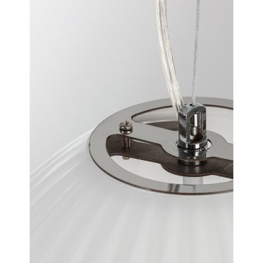 Nova Luce Hector - Pendelleuchte - Ø 30 x 120 cm - Opal und Chrom
