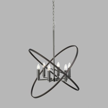 Searchlight Hoopla - Hängeleuchte - 62 x 61 x 150 cm - Zinn und Braun