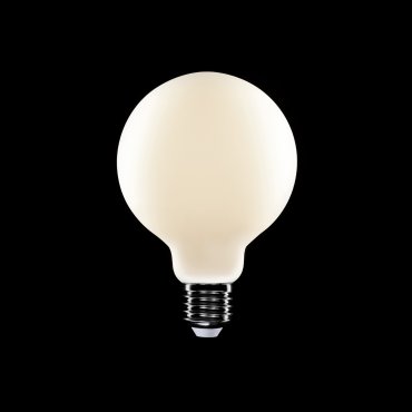 Creative Cables LED-Filament-Lampe - Ø 9,5 x 14 cm - E27 - 7W dimmbar - 2700K - opal