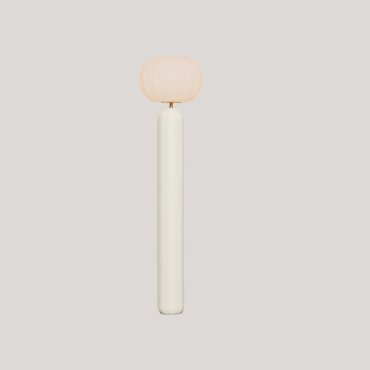 New Garden Rachel 145 - Aufladbare Solar- und Akku-Stehleuchte mit Fernbedienung - Ø 36 x 143 cm - 5W LED inkl. – IP65 – beige cremefarben – 3000K