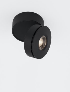 Nova Luce Lot - Aufbaustrahler - Ø 10 x 7 cm - 15W LED inkl. - schwarz