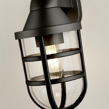 Searchlight Seaside - Außenwandleuchte - 11 x 21 cm - IP44 - schwarz