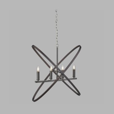 Searchlight Hoopla - Hängeleuchte - 84 x 35 x 150 cm - Zinn und Braun