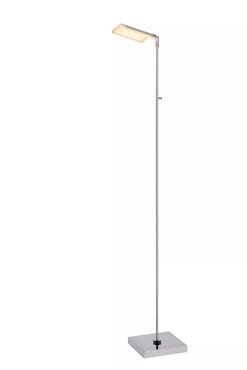 Lucide Aaron - Stehleuchte - 20 x 20 x 134 cm - 10W dimmbar bis warm LED inkl - Chrom