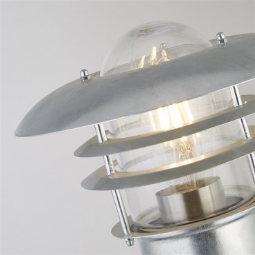 Searchlight Conrad - Laternenpfahl - Ø 23 x 98 cm - IP44 - verzinkt silber