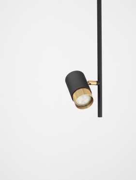 Nova Luce Pongo - Aufbaustrahler - Ø 5,9 x 62,2 cm - schwarz und gold
