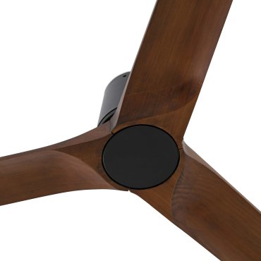 Faro Heywood Tub L Tuya Smart - deckenventilator - Ø 132 cm - matt schwarz und dunkles walnussholz