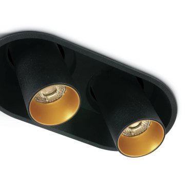 ONE Light Recessed COB Cylinders - Aufbaustrahler 2L - 16,8 x 9 x 9 cm - 2 x 7W dimmbare LED inkl - schwarz