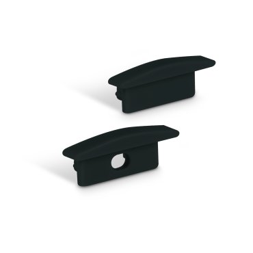 ONE Light Black Profiles Series - LED-Einbauprofil - 2,3 x 0,9 cm - 200 cm Länge - schwarz