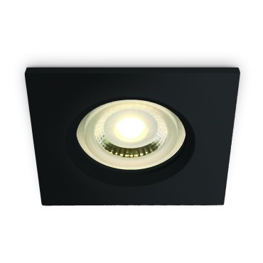 ONE Light Bathroom Range - Einbaustrahler - 85 x 85 mm, Ø 68 mm Einbaumaß - IP65 - schwarz