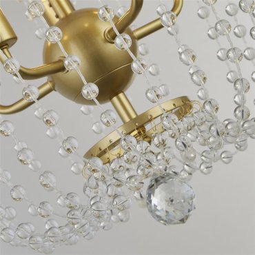Searchlight Shower - Pendelleuchte - Ø 36 x 150 cm - gold und transparent