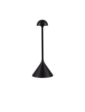 Nova Luce Dalt - wiederaufladbare Tischleuchte für den Außenbereich - Ø 9,5 x 25 cm - 1W dimmbare LED inkl. - IP54 - Sand schwarz