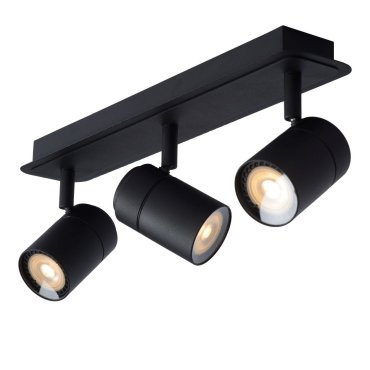 Lucide Lennert - Aufbaustrahler 3L - 40 x 7 x 12,5 cm - 3 x 5W dimmbare LED inkl. - IP44 - schwarz