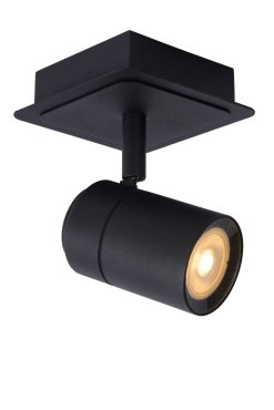 Lucide Lennert - Aufbaustrahler 1L - 10 x 10 x 12,5 cm - 5W dimmbare LED inkl. - IP44 - schwarz