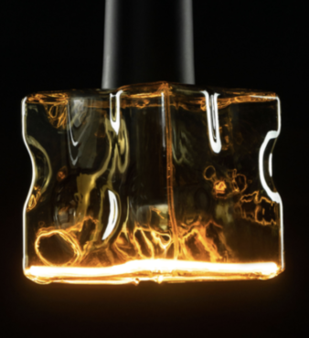 Segula LED-Lampe - Floating Line Ice Cube - 12,5 x 12,5 cm - E27 - 6W dimmbar - 1900K - rauchfarben
