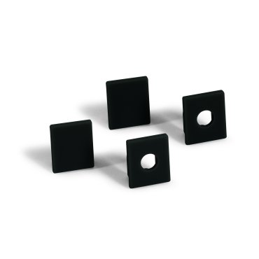 ONE Light Black Profiles Series - LED-Profil für 12mm Gipskartonplatten - 5,3 x 1,5 cm - 200 cm Länge - schwarz