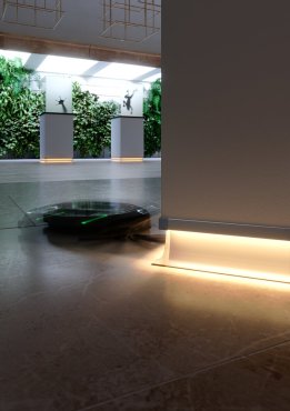 Klus Olis-k - Sockelleistenprofil aus Aluminium - 2,41 x 9 cm - silber eloxiert