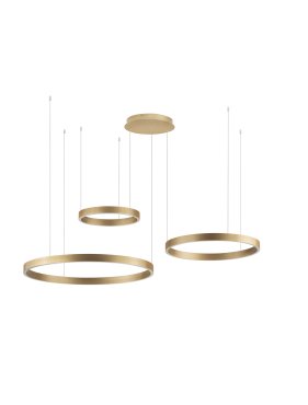 Nova Luce Elowen - Hängelampe - 148 x 250 x 106 cm - 181W dimmbar LED inkl. - gebürstetes gold