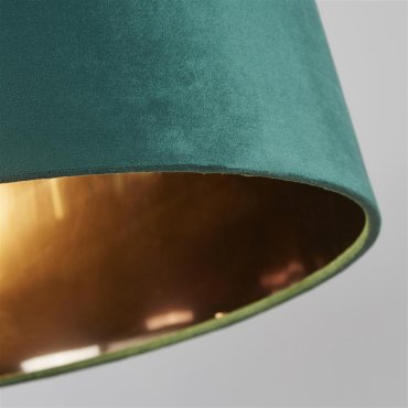 Lampenschirm Searchlight Drum - Ø 40 x 25 cm - smaragdgrün mit Gold