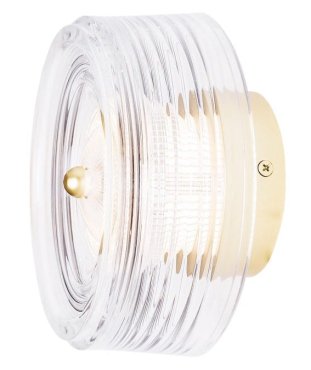 Maxlight Lipari - Wandanbauleuchte - Ø 16 x 9,5 cm - 6W LED inkl - gebürstetes Gold