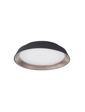 Nova Luce Vela - Deckenlampe - Ø 45 x 9,5 cm - 30W dimmbares LED inkl. - sand-schwarz und kaffeebraun
